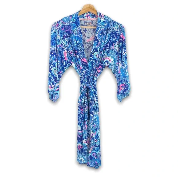 Lilly Pulitzer - Lina Robe Lapis Lazuli Cosmic Kismet - XXS/XS - Picture 2 of 7